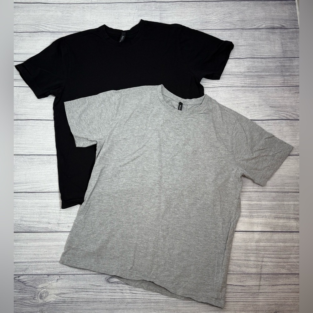 Rich Cotton Men's Basic T-Shirt Bundle Black & Gray S  Soft Cotton Blend 2 pcs